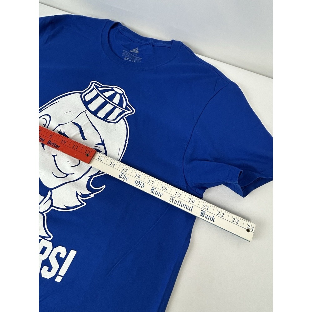 BYU Go Cougars Winking Cougar T-Shirt Lil Johnsons Mens Large Blue Cotton Tee - Picture 7 of 11